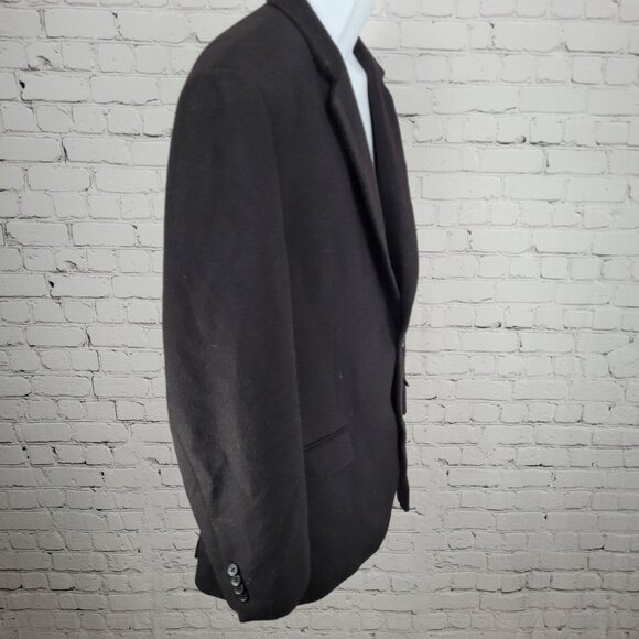 Michael Kors Black 100% Camel Hair 2 Button Blazer Sport Coat Size 46R - Picture 14 of 14